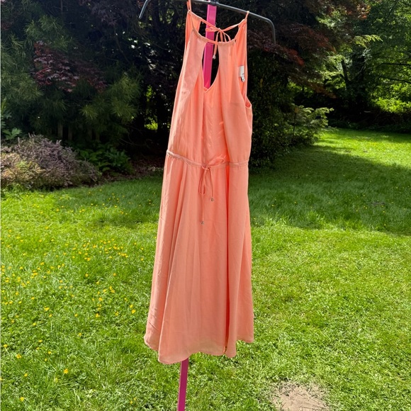 Greylin Dresses & Skirts - Greylin Pink Ruched Tie Front Sundress